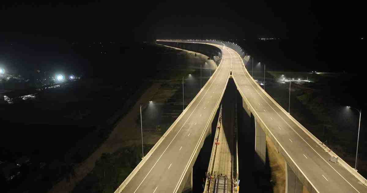 Padma Bridge lights up the night ahead of opening